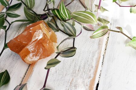 Honey Calcite Close Up