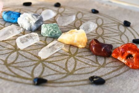 Chakra Balancing Crystals Close Upの写真素材
