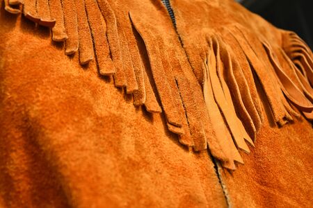 Leather Coat Detailsの写真素材