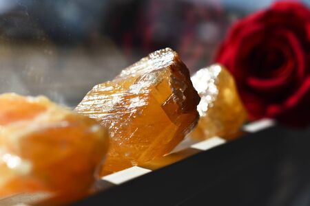 Honey Calcite Crystalsの写真素材