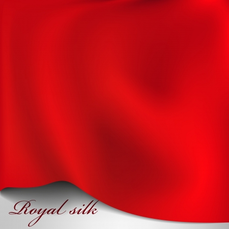 Vector red silk backgroundのイラスト素材