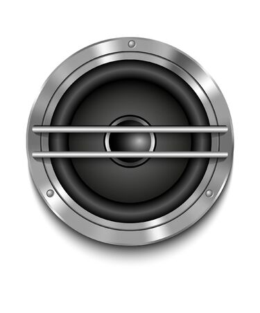 Icon loudspeaker vector  Audio loud speaker  Stereo, sound, radio, volume, dolby illustration のイラスト素材