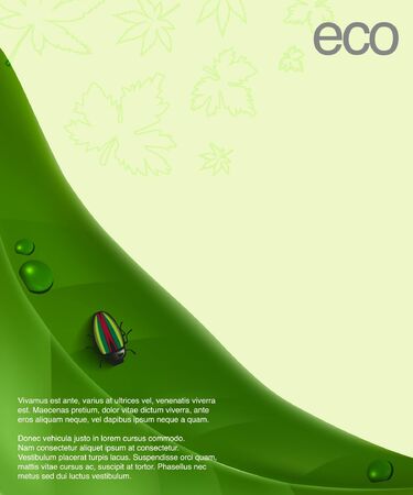 vector drawing sheet with a drop of eco themeのイラスト素材