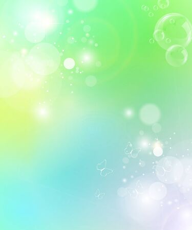 green bokeh abstract light backgroundのイラスト素材