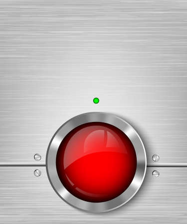 metall background with power button, vector illustrationのイラスト素材