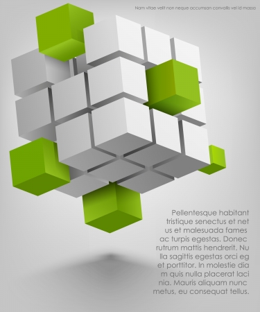 3d cubes のイラスト素材