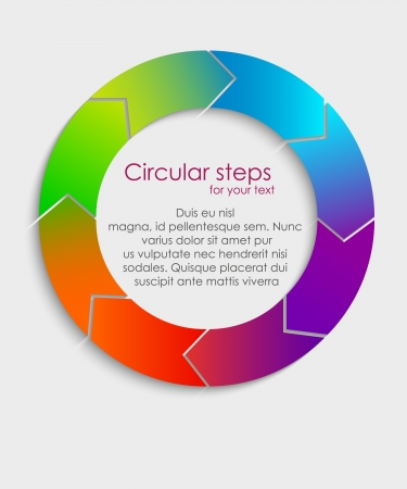 colorful arrows circleのイラスト素材