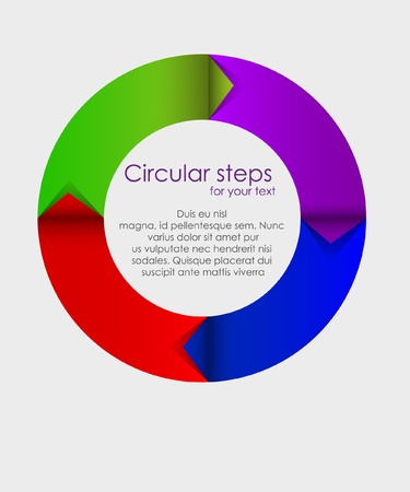 colorful arrows circleのイラスト素材