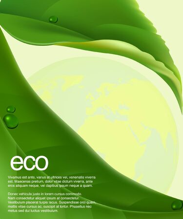 drawing sheet with a drop of eco themeのイラスト素材