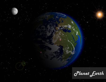 beautiful Planet Earthのイラスト素材