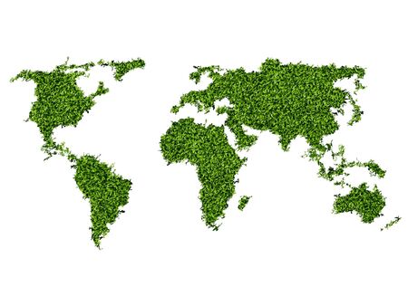 ecological concept of the green world map  vector illustrationのイラスト素材