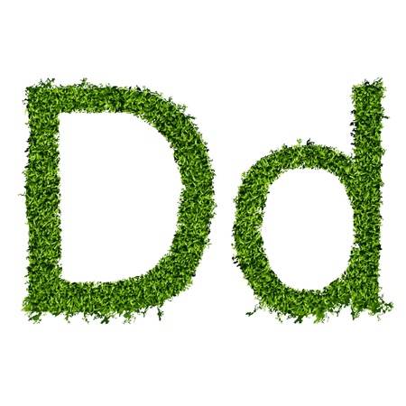 Isolated grass alphabet on white background  vector illustrationのイラスト素材