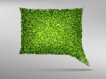 Summer Bubble for speech, the green grass  Vector illustration のイラスト素材