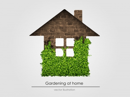 the concept of gardening at home  vector illustrationのイラスト素材