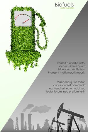 the concept of natural sources of supply and polluting factoriesのイラスト素材