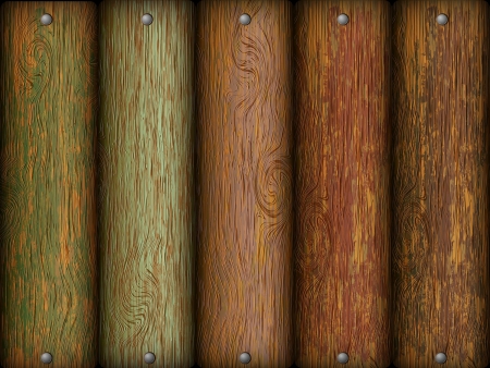 wooden texture  board with screwsのイラスト素材