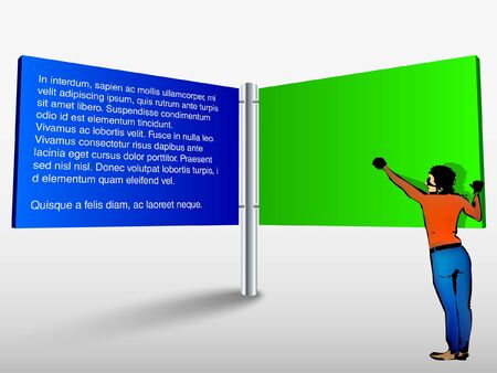 Vector blank trade show booth for designers with menのイラスト素材