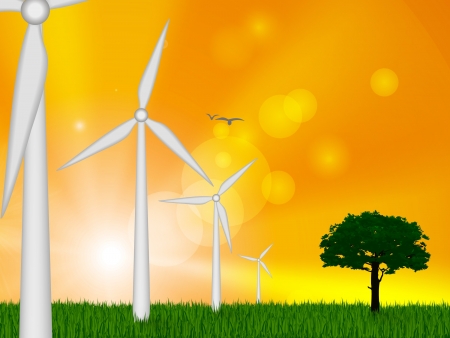 The concept of green energyのイラスト素材