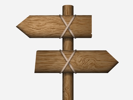 blank wooden sign boardsのイラスト素材