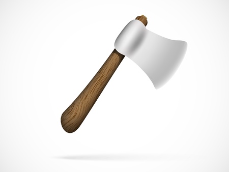 illustration of an ax with a wooden handleのイラスト素材