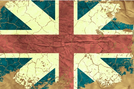 Vintage English flagのイラスト素材
