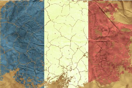 Vintage French flagのイラスト素材