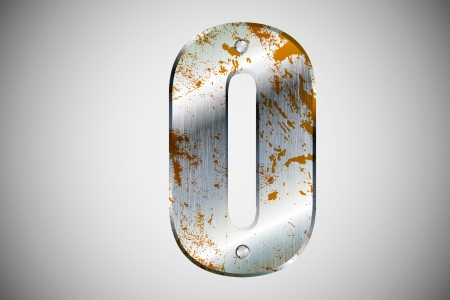 Metal letters of the alphabet Oのイラスト素材
