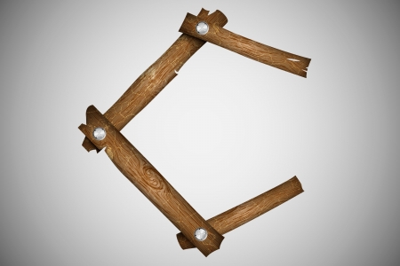 Wooden alphabet letter Cのイラスト素材