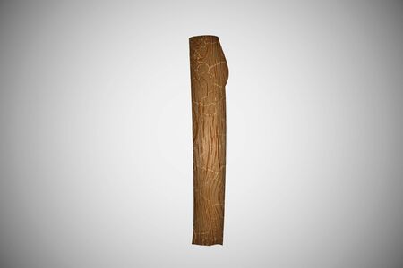 Wooden alphabet letter Iのイラスト素材