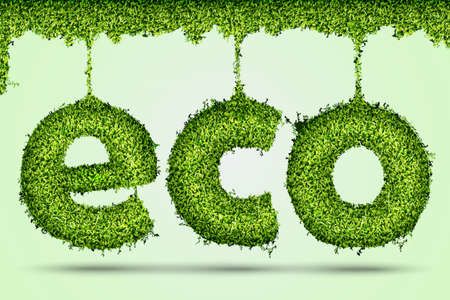 concept of ecology  eco grassのイラスト素材