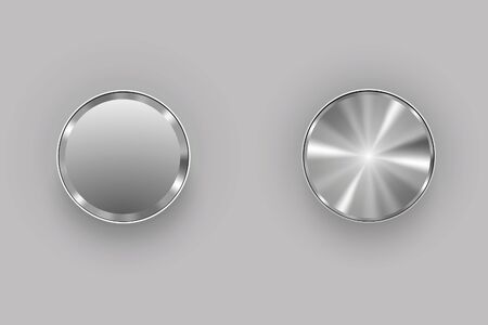 metal buttons grayのイラスト素材
