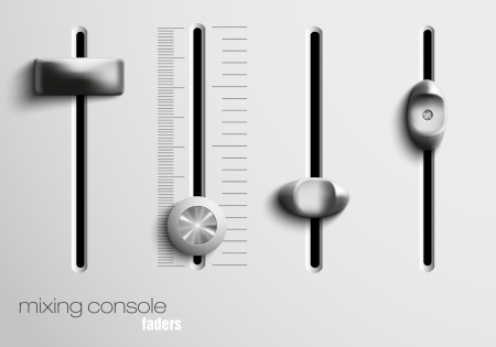 mixing console fadersのイラスト素材