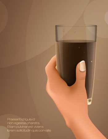 hand holding a cup of cocoaのイラスト素材