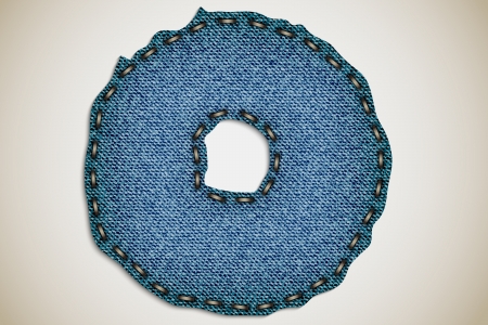 jeans figure 0, figure and letter from jeans textureのイラスト素材