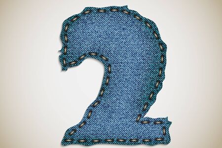 jeans figure 2, figure and letter from jeans textureのイラスト素材