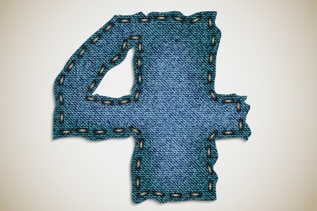 jeans figure 4, figure and letter from jeans textureのイラスト素材