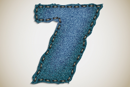 jeans figure 7, figure and letter from jeans textureのイラスト素材
