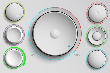 vector set of buttons, volume controlのイラスト素材
