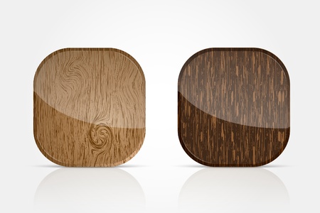 wooden icons for applicationsのイラスト素材