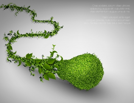 bulb from a grass with a rod from a grass  concept of green energyのイラスト素材