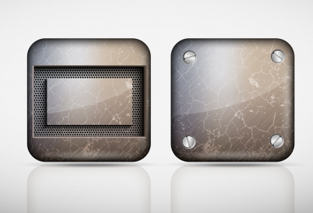 Steel metal app iconsのイラスト素材