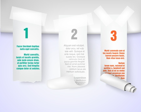 paper bookmarks for text piecesのイラスト素材