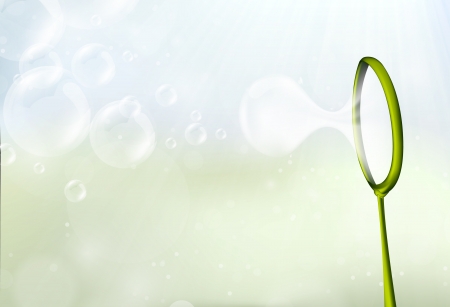 summer bubbles and sun glareのイラスト素材