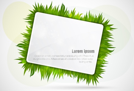 green grass frame for textのイラスト素材