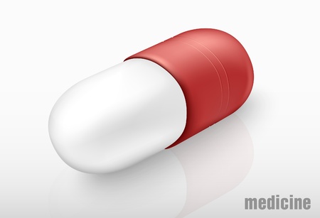 tablet in the capsule concept of medicineのイラスト素材