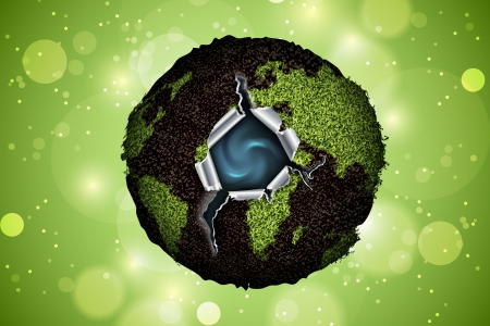 green planet with water insideのイラスト素材