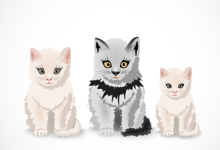 Three cats, family のイラスト素材