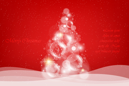 Christmas background with a Christmas treeのイラスト素材