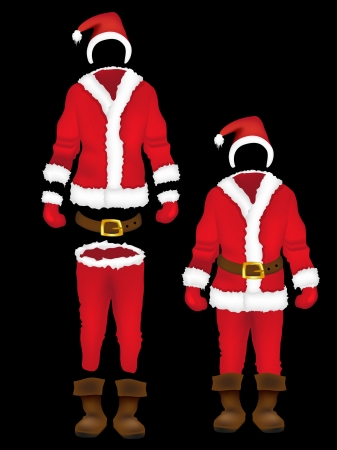 Christmas santa claus clothesのイラスト素材