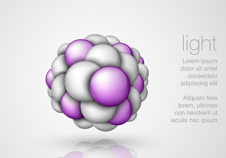 Sphere in the form of molecules and ballsのイラスト素材